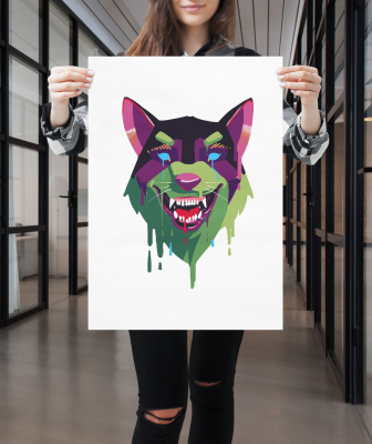 Kunstdruck Wolf, günstig kaufen in Deutschland hergestellt