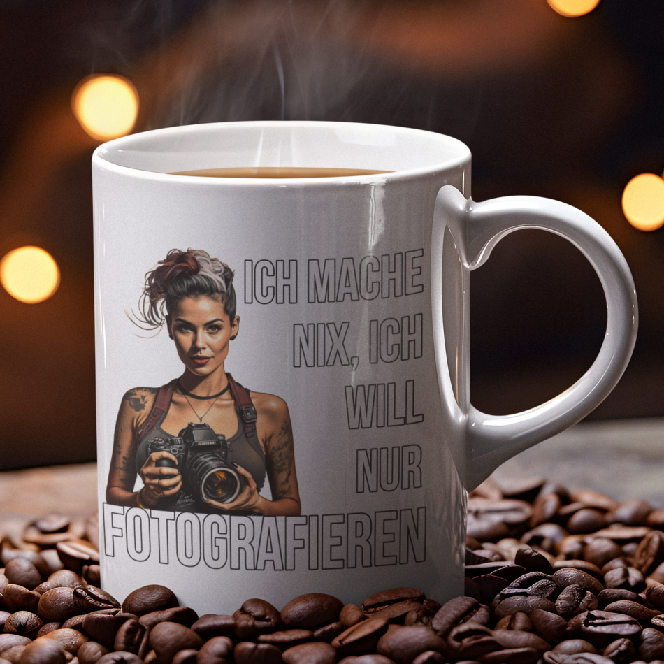 Tasse Fotografin- Ich mache nix, ich will nur fotografieren – Bild 3
