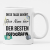 Tasse für Fotografin, Beste Fotografin mit Namen