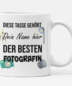 Tasse für Fotografin, Beste Fotografin mit Namen