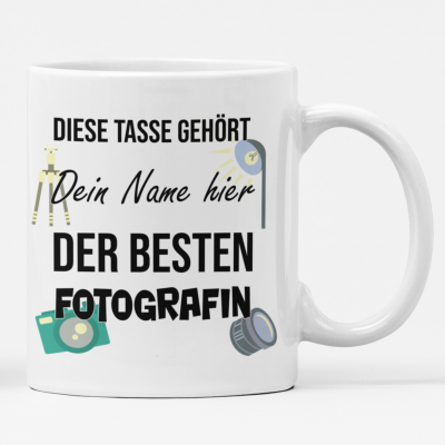 Tasse für Fotografin, Beste Fotografin mit Namen