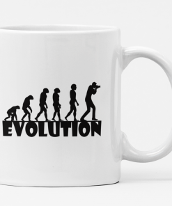 Das Bild zeigt ein Tasse für Fotografen mit dem Aufruck Evolution