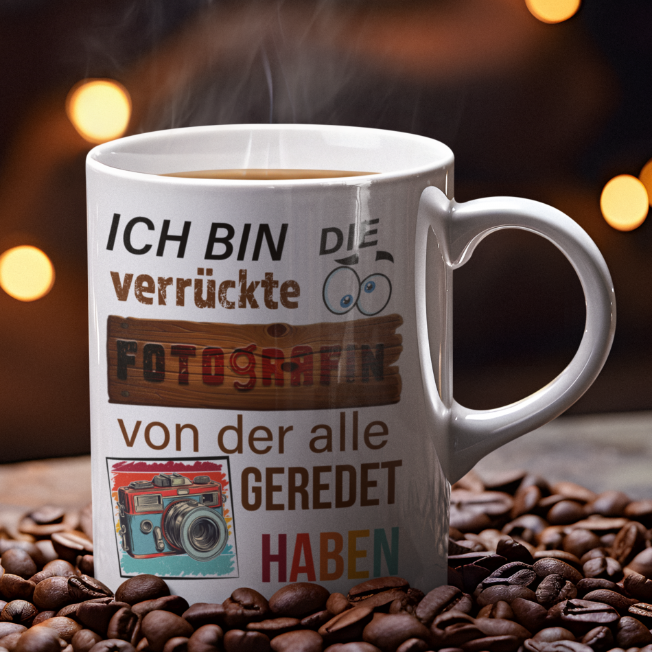Fotograf Tasse Geschenk Spruch verrückte Fotografin – Bild 3