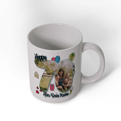 personalisierbare TAsse zum 70. Geburtstag