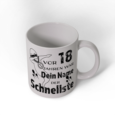 Witzige Tasse zum 18. Geburtstag
